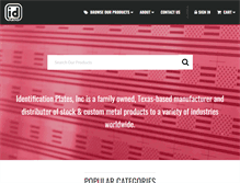Tablet Screenshot of idplates.com